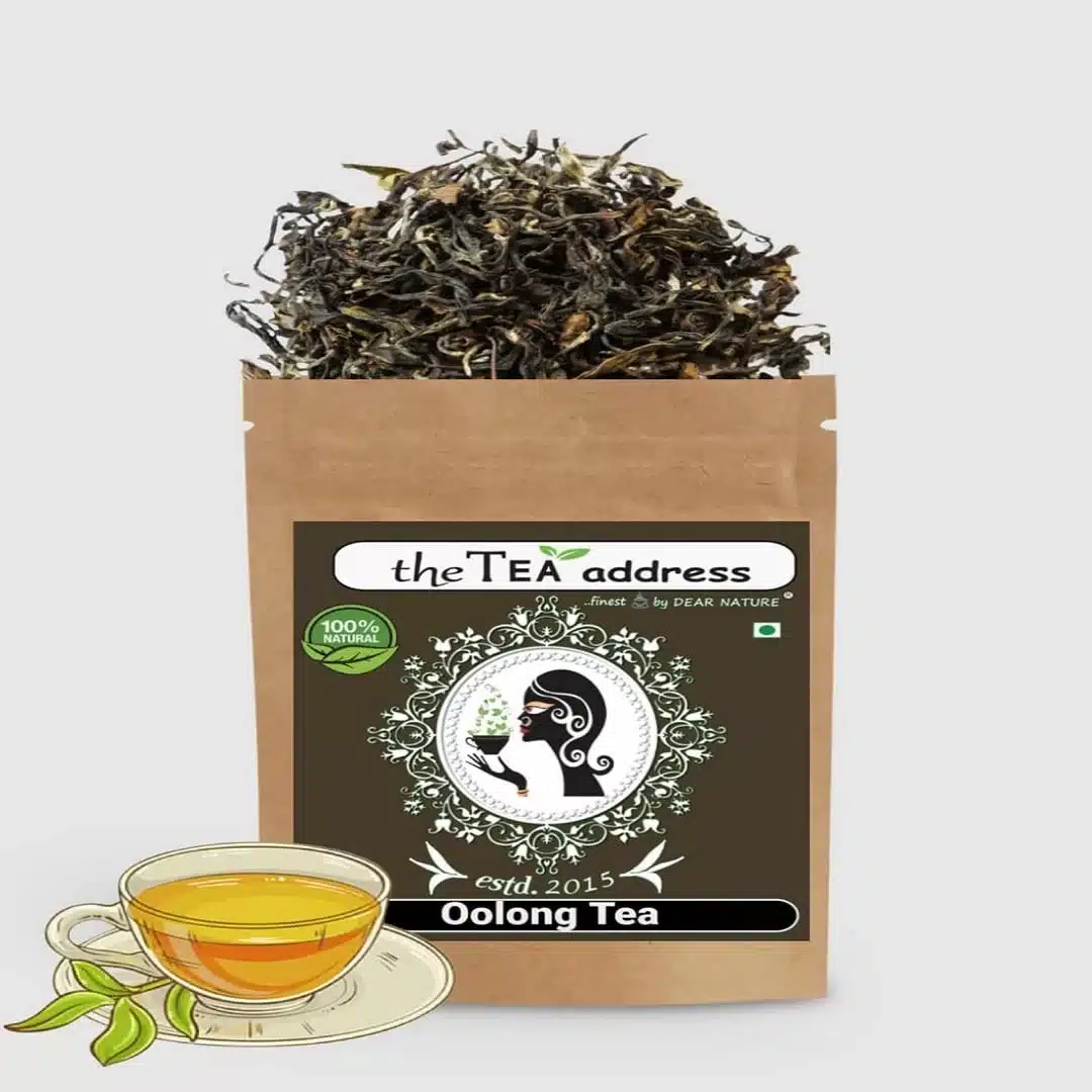 image of oolong tea in standup pouch packing