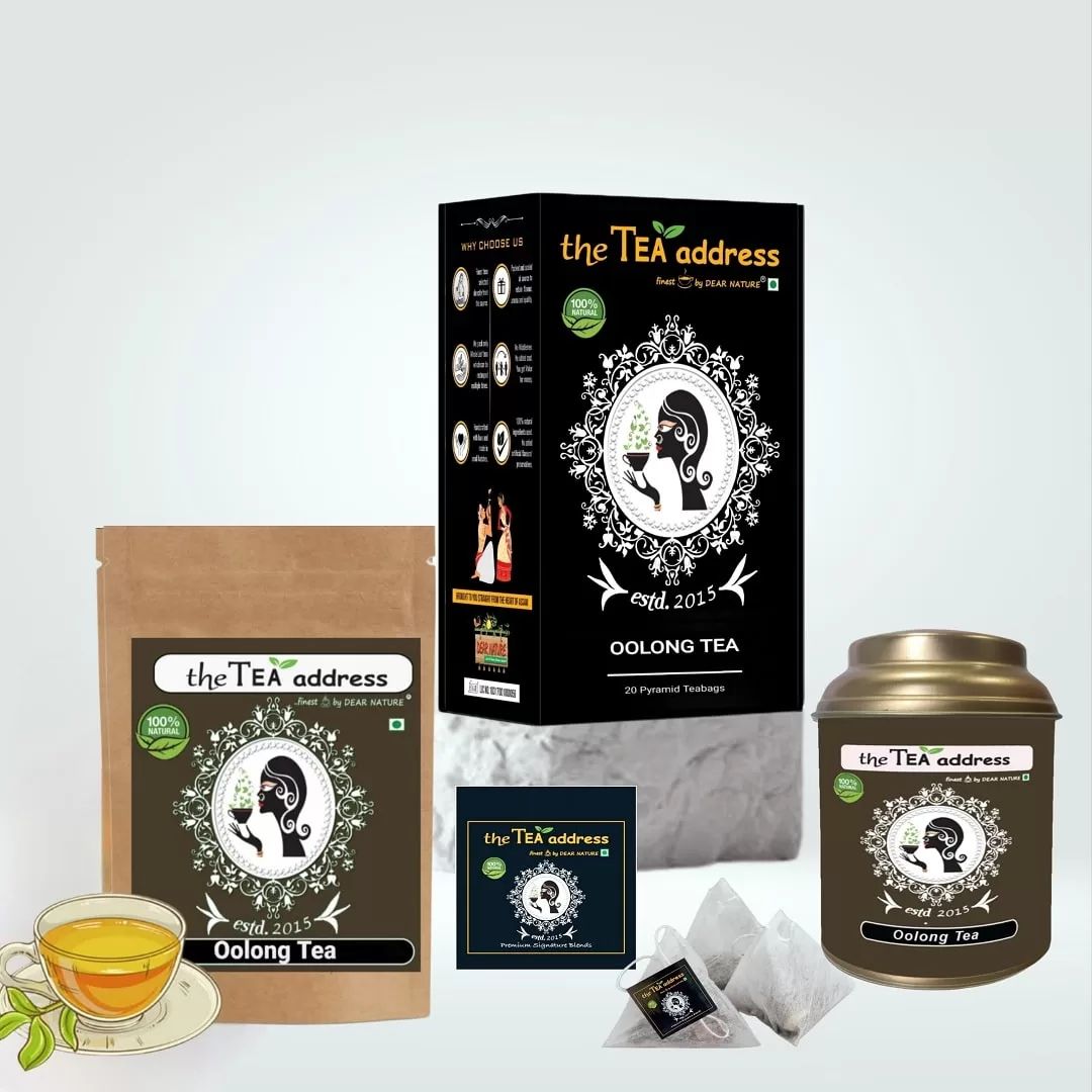 image of oolong tea in different variety packings