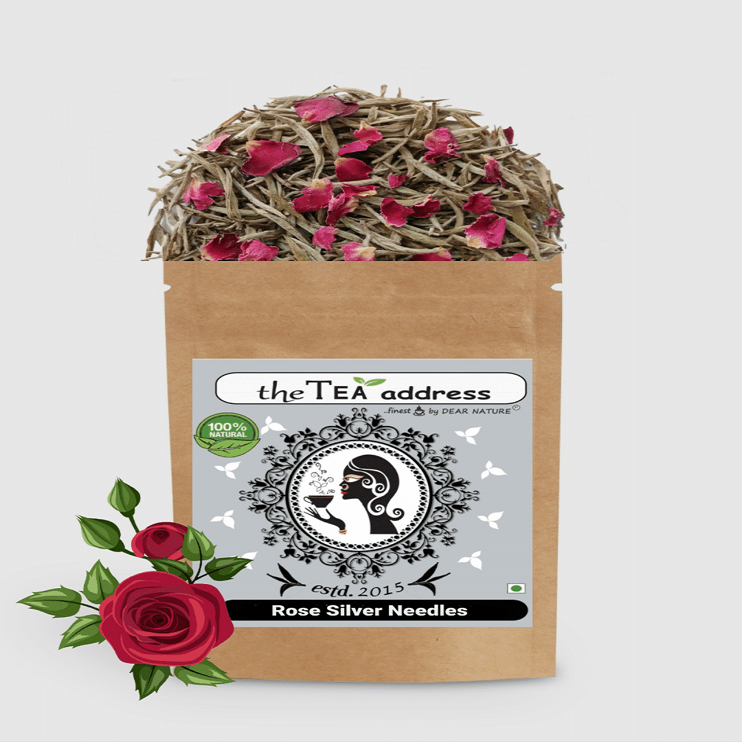 image of rose silver needles in standup pouch