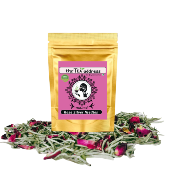 pouch of rose silver needles