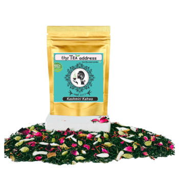 pouch of kashmiri kahwa green tea