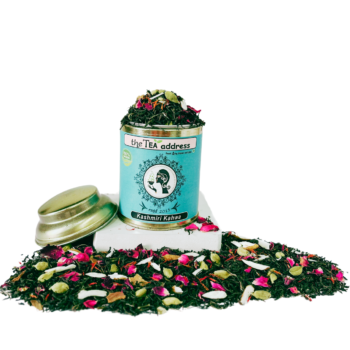 tin of kashmiri kahwa green tea
