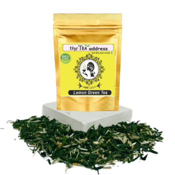 pouch of lemon green tea