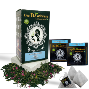 teabags of cool mint green tea