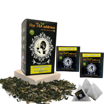 teabags of lemon green tea