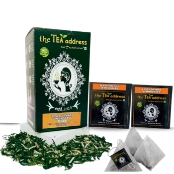 teabags of zesty orange lemongrass