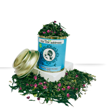 tin of cool mint green tea