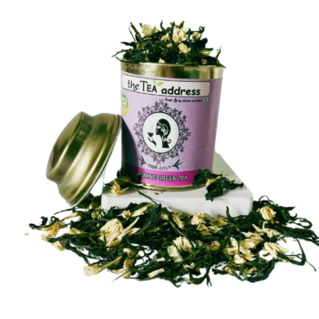tin of jasmine green tea