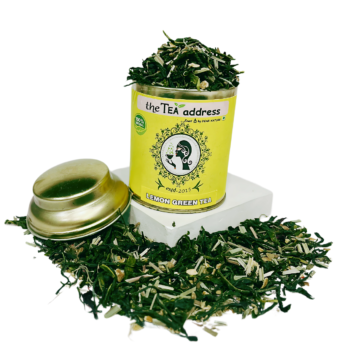 tin of lemon green tea