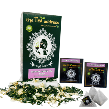teabags of jasmine green tea