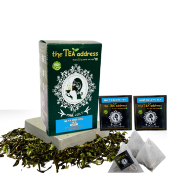 teabags of mint oolong