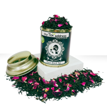 tin of rose black tea