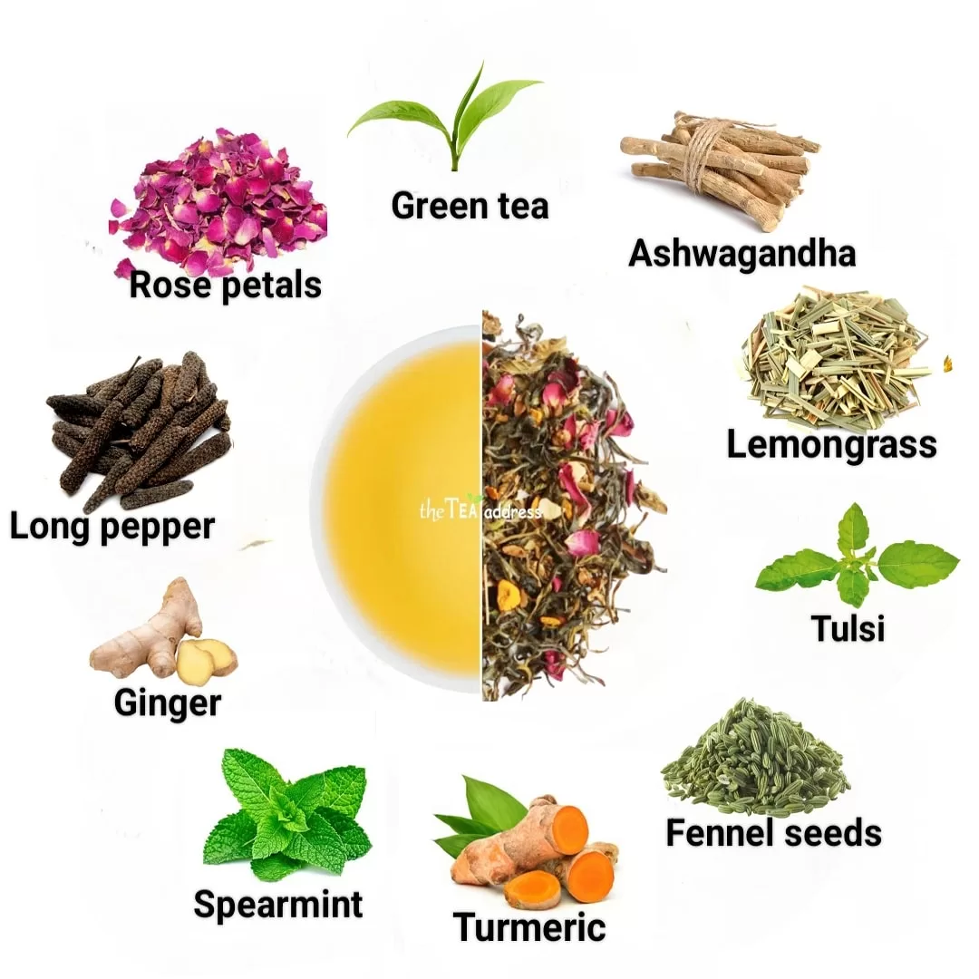 Image of ingredients of Vedic bliss tea