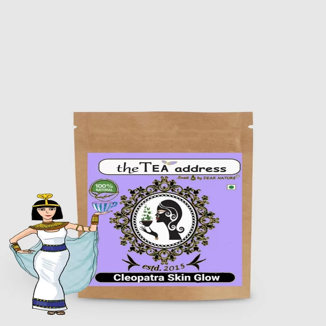 Image of Cleopatra skin glow tea packed in standup pouch