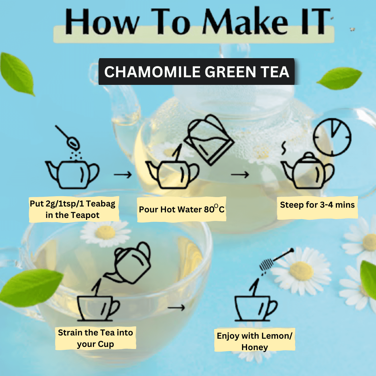 HOW TO BREW CHAMOMILE GREEN TEA