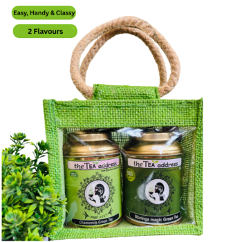 Eco-jutebag Gift Combo of Chamomile Green Tea & Tulsi Moringa Magic - Image 8